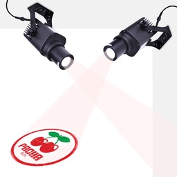 Proyector de logos LED orientable "GOBO" para exterior IP65 de 20W