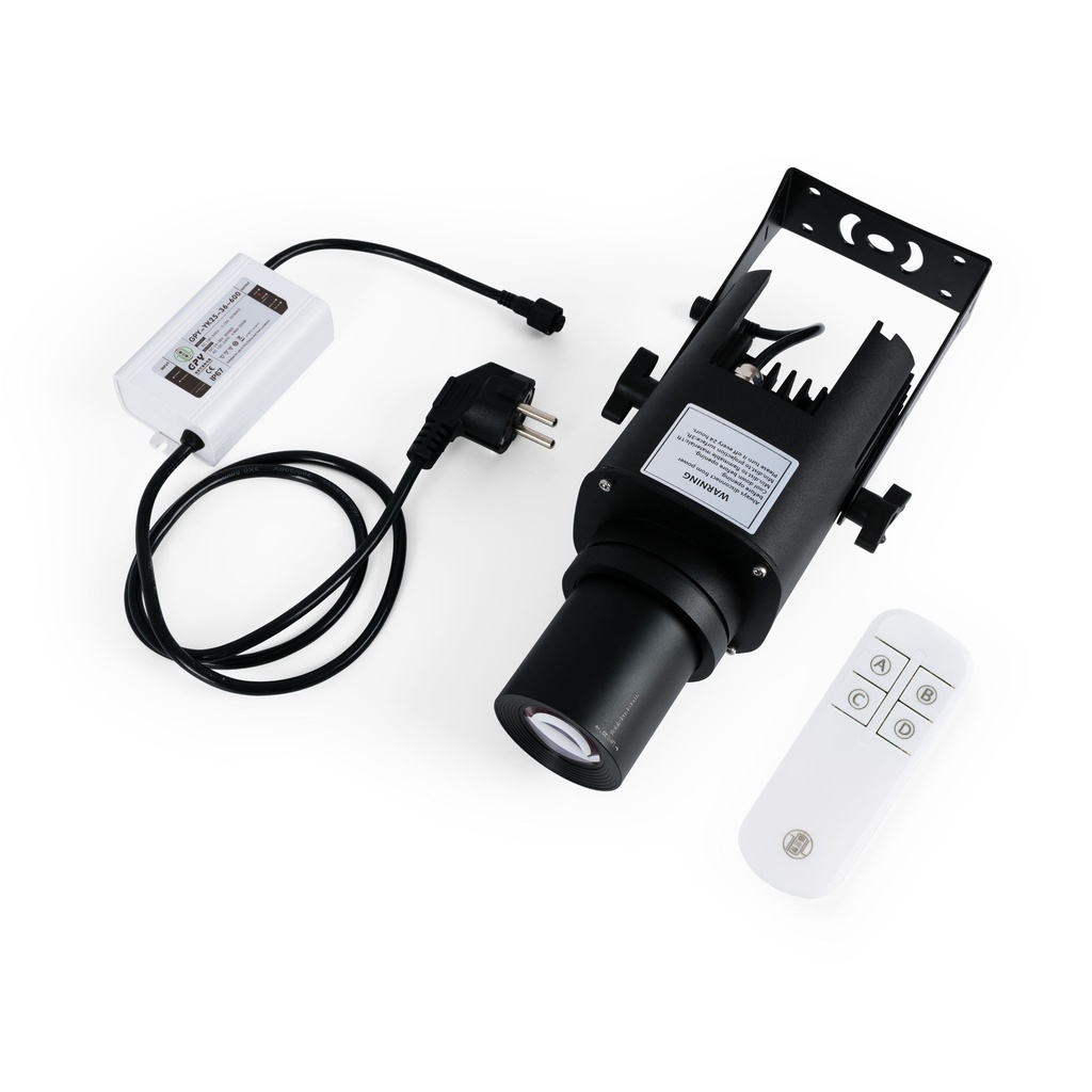 Proyector de logos LED orientable "GOBO" para exterior IP65 de 20W