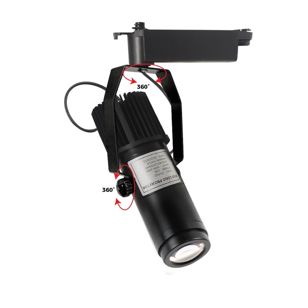 Proyector de logos 15W con conector monofásico