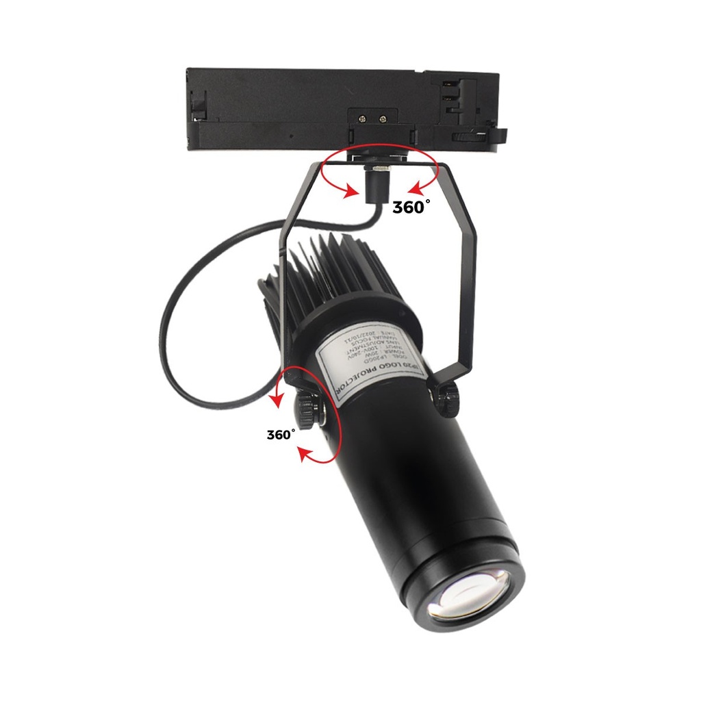 Proyector de logos 20W con conector trifásico