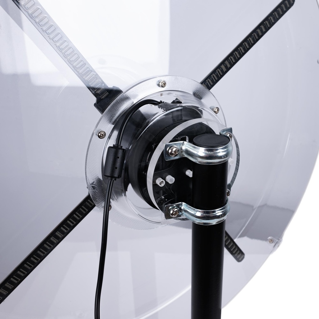 Ventilador holográfico 3D de mesa 120W 24V