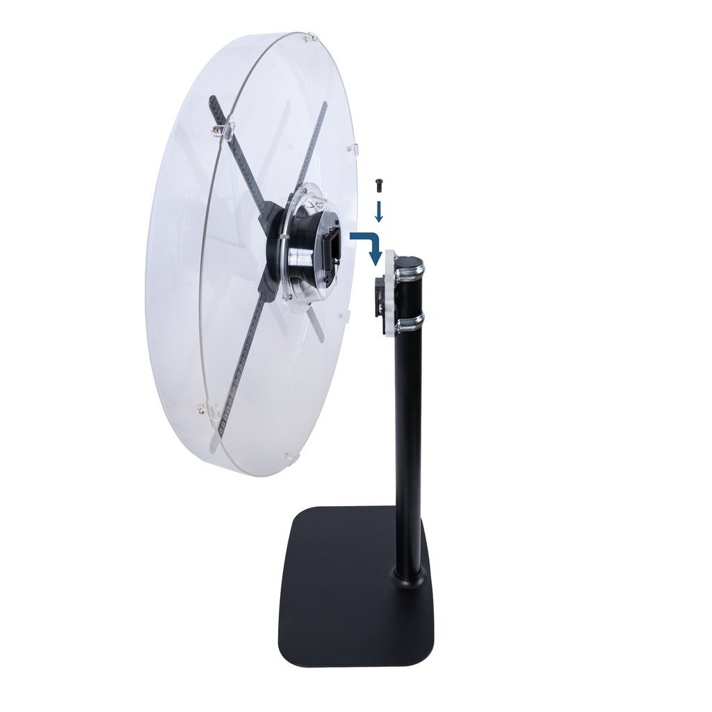 Ventilador holográfico 3D de mesa 120W 24V