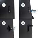 Display publicitario portátil 43'' exterior - LCD full HD - Con ruedas y batería