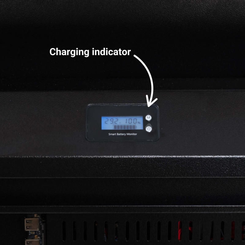 Display publicitario portátil 43'' exterior - LCD full HD - Con ruedas y batería