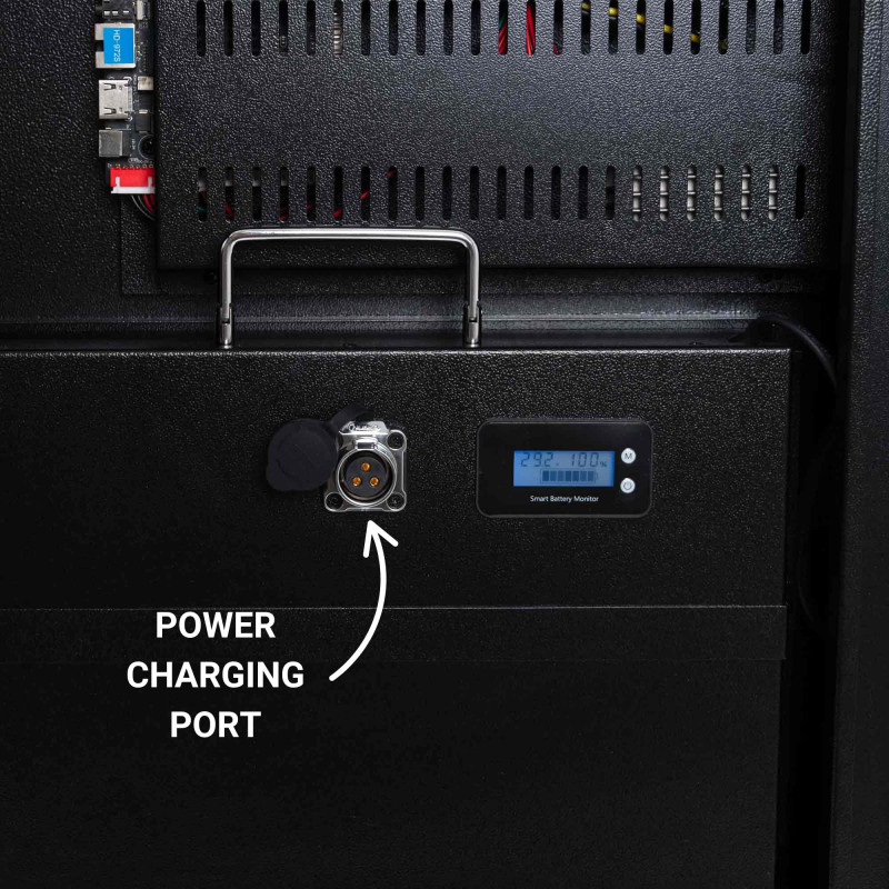 Display publicitario portátil 43'' exterior - LCD full HD - Con ruedas y batería