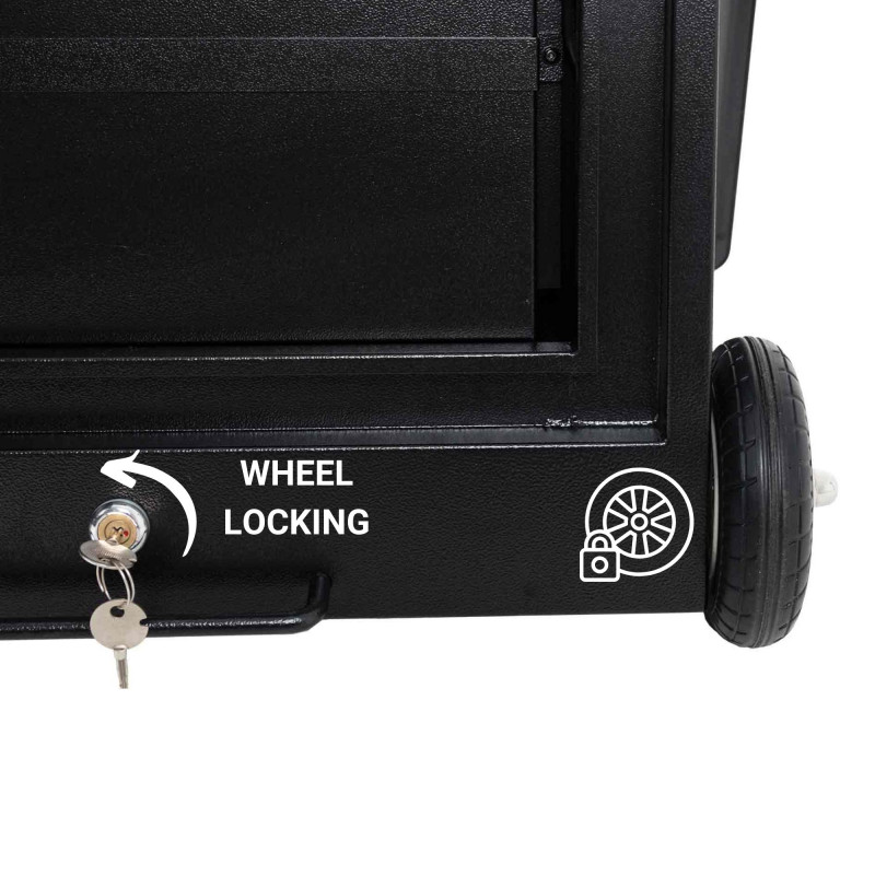 Display publicitario portátil 43'' exterior - LCD full HD - Con ruedas y batería